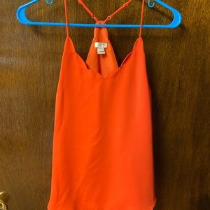 J.Crew Orange Scallop Edge Cami